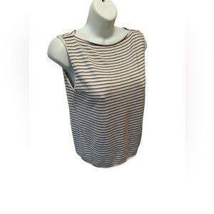 Dušan Paunovic Cashmere Silk Blend Striped  Luxury Designer Sweater Tank Sz XL